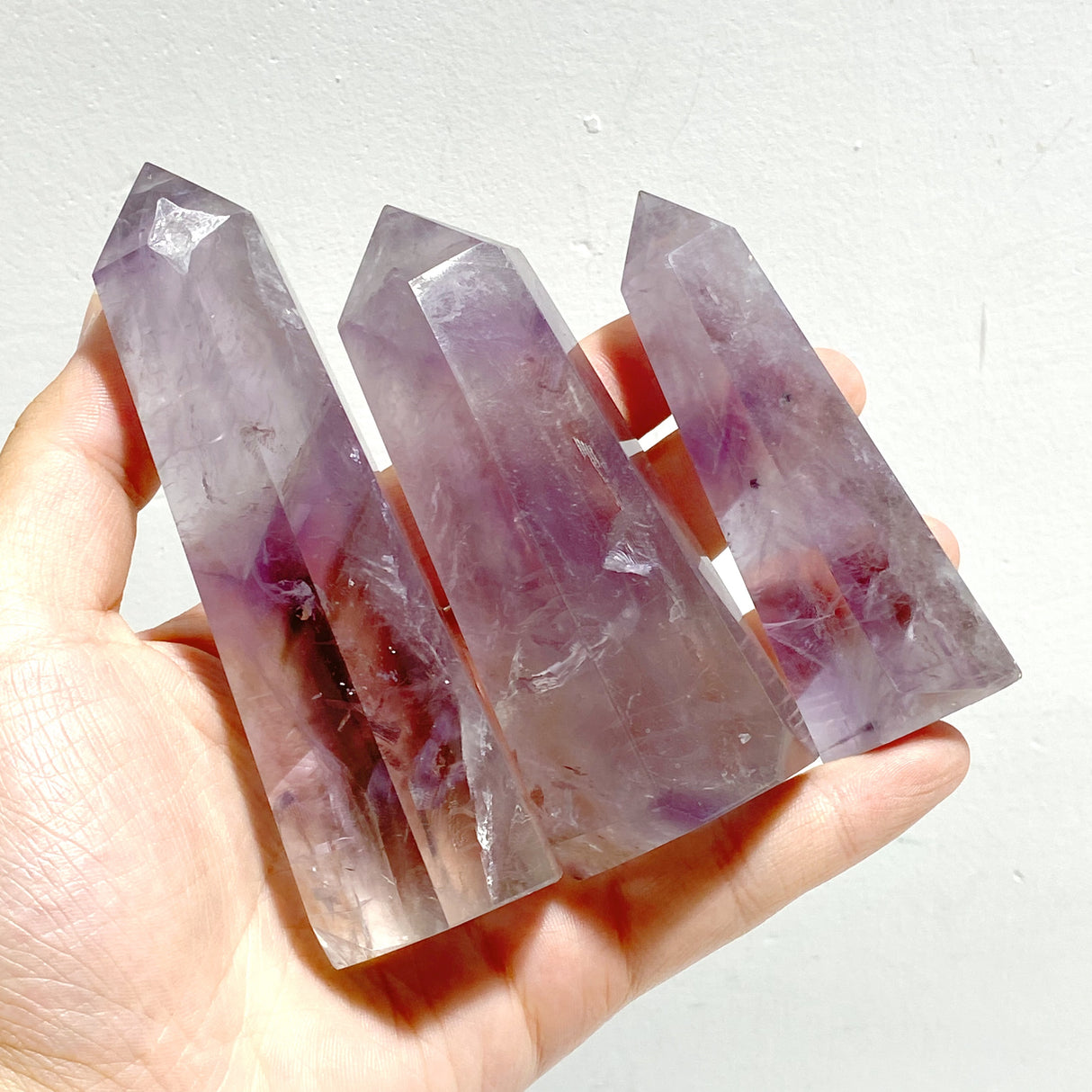 19 Pieces God's Fingerprint Light Purple Amethyst Tower Point