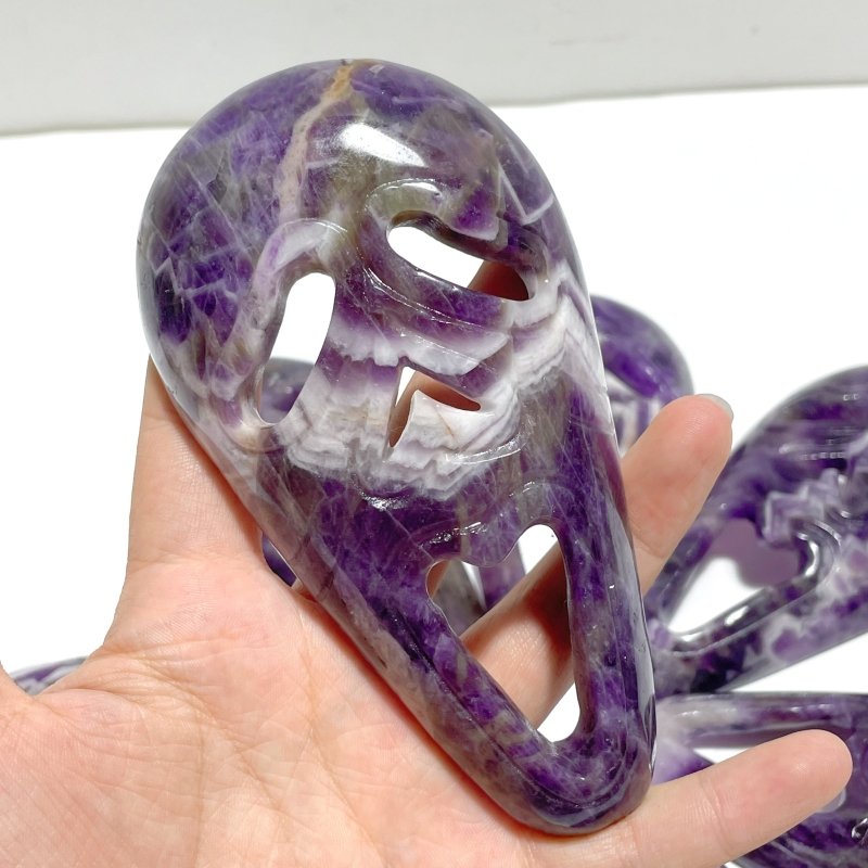 Chevron Amethyst Ghost Mask Carving Halloween Wholesale - Wholesale Crystals
