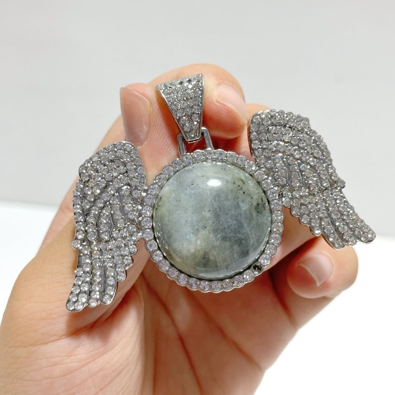 Clearance(defect) - 10 Types Wing Pendants Wholesale Amethyst Chevron Green Aventurine Tiger Eye - Wholesale Crystals