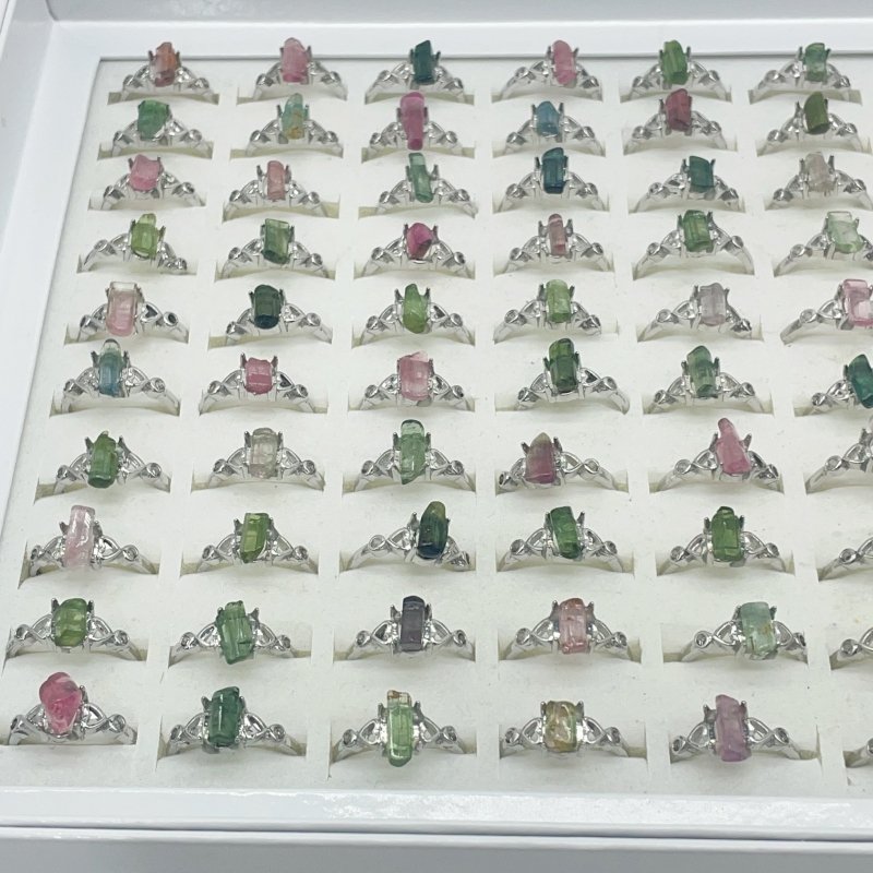 Colorful Tourmaline Ring Closeout(defective) -Wholesale Crystals