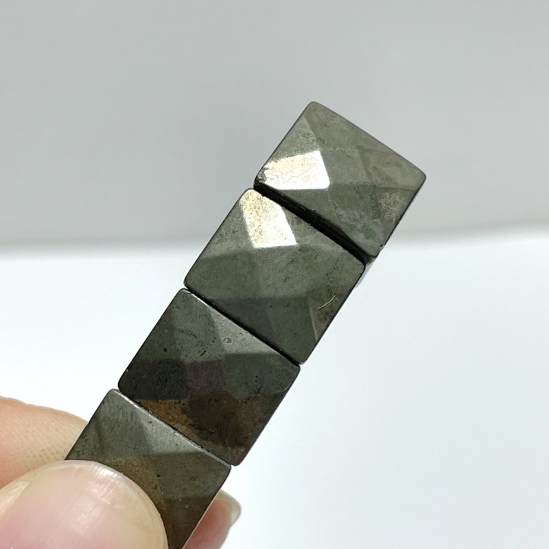 Cut Faceted Pyrite Bracelet Square Shape Wholesale - Wholesale Crystals