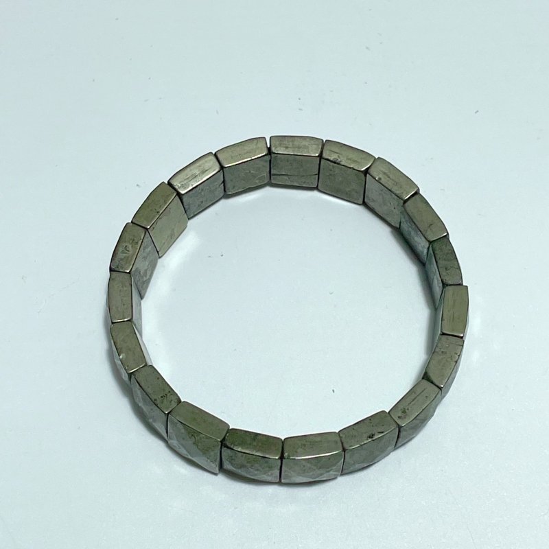 Cut Faceted Pyrite Bracelet Square Shape Wholesale - Wholesale Crystals
