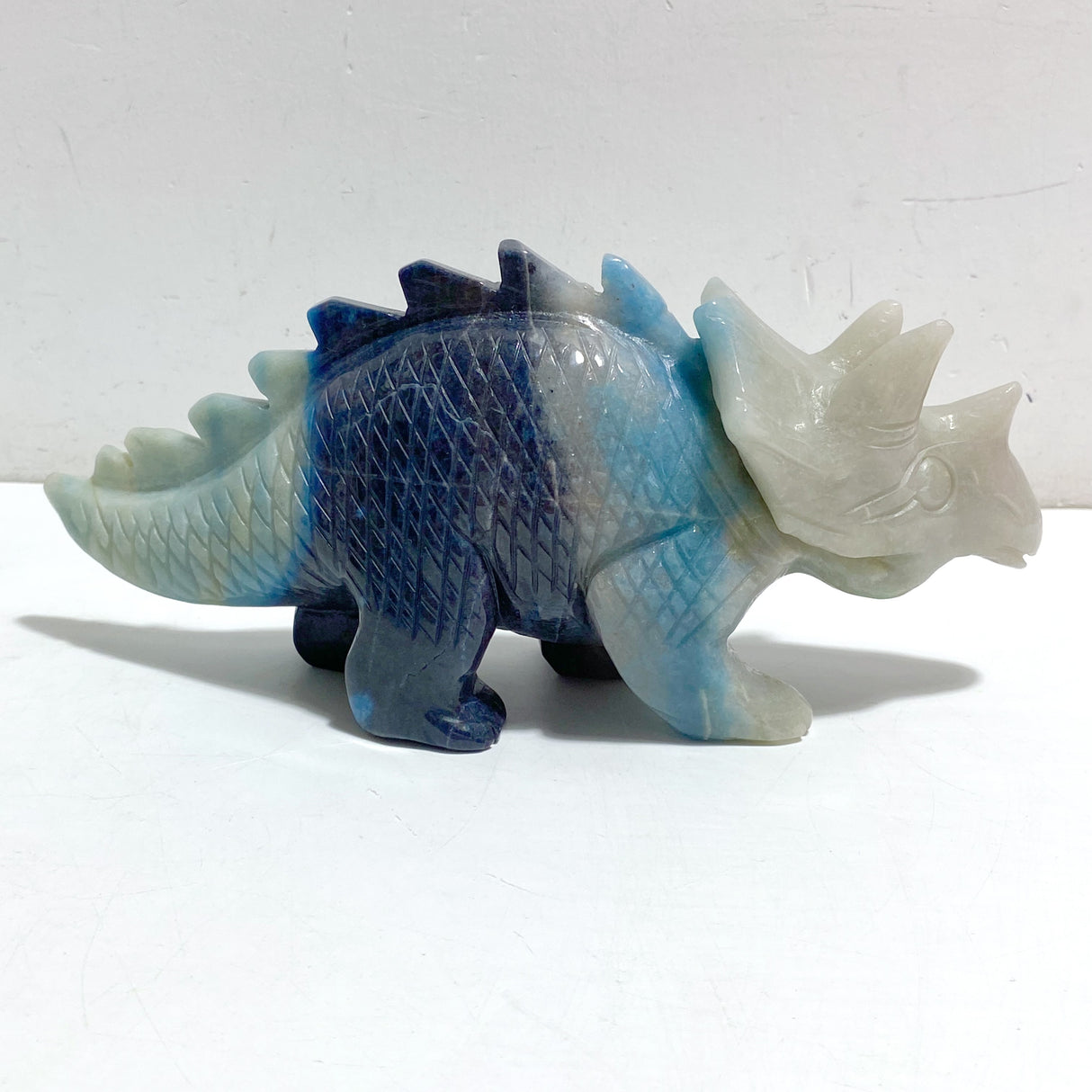2 Pieces Trolleite Triceratops Three-horned Dinosaur Carving
