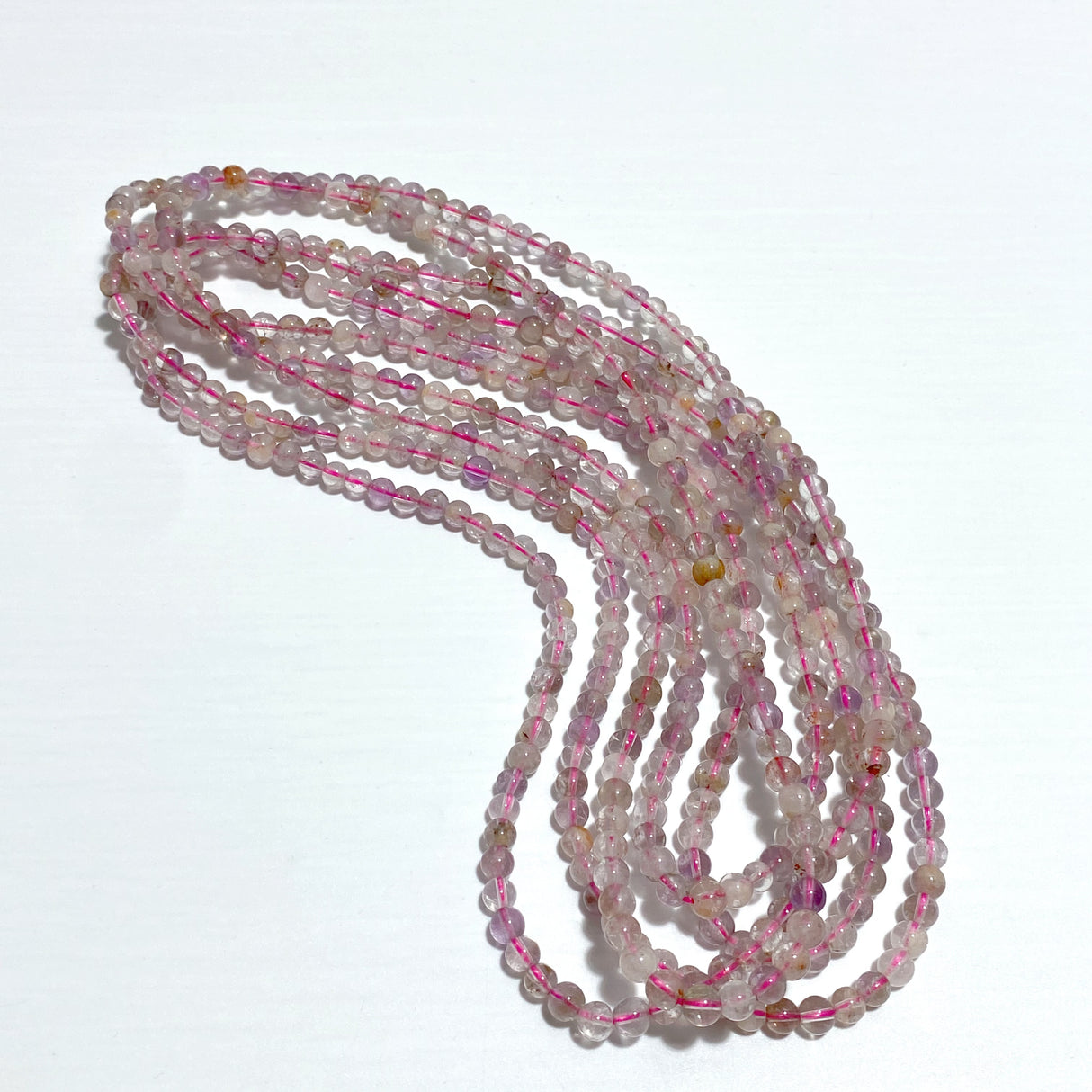 6mm White Garden Quartz 3-Loop Bracelets Wholesale Closeout