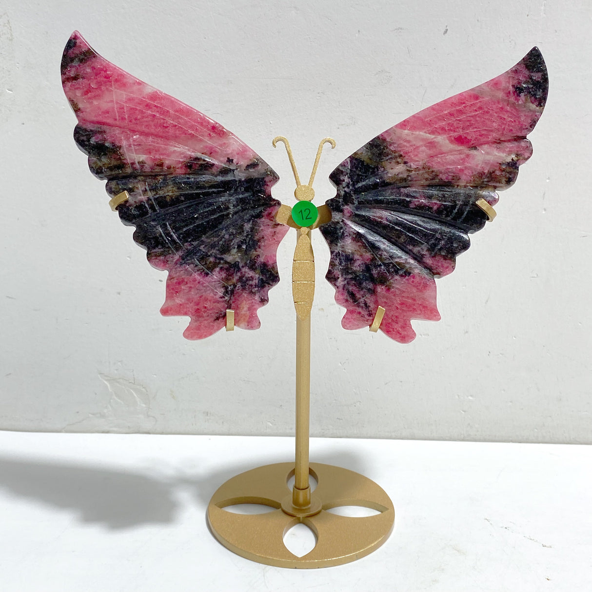 Rhodonite Mixed Quartz Butterfly Wing With Stand Wholesale (No.7-12)