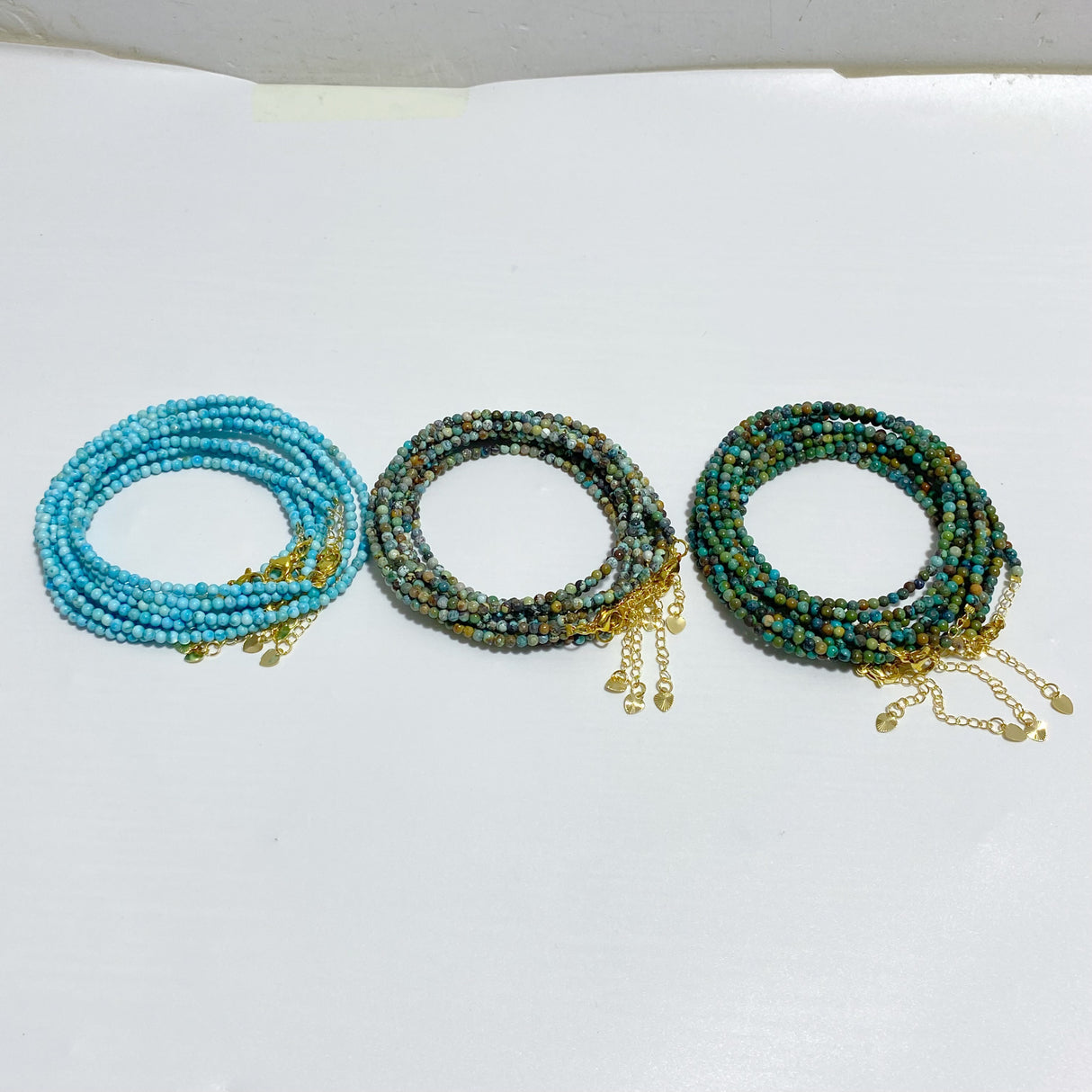 3 Types Mini Beads Necklace Wholesale Indonesia Turquoise Larimar