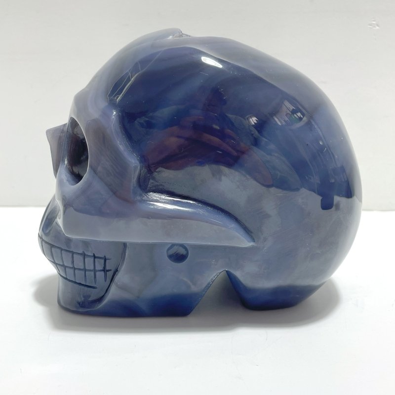 Geode Druzy Agate Large Skull Carving - Wholesale Crystals