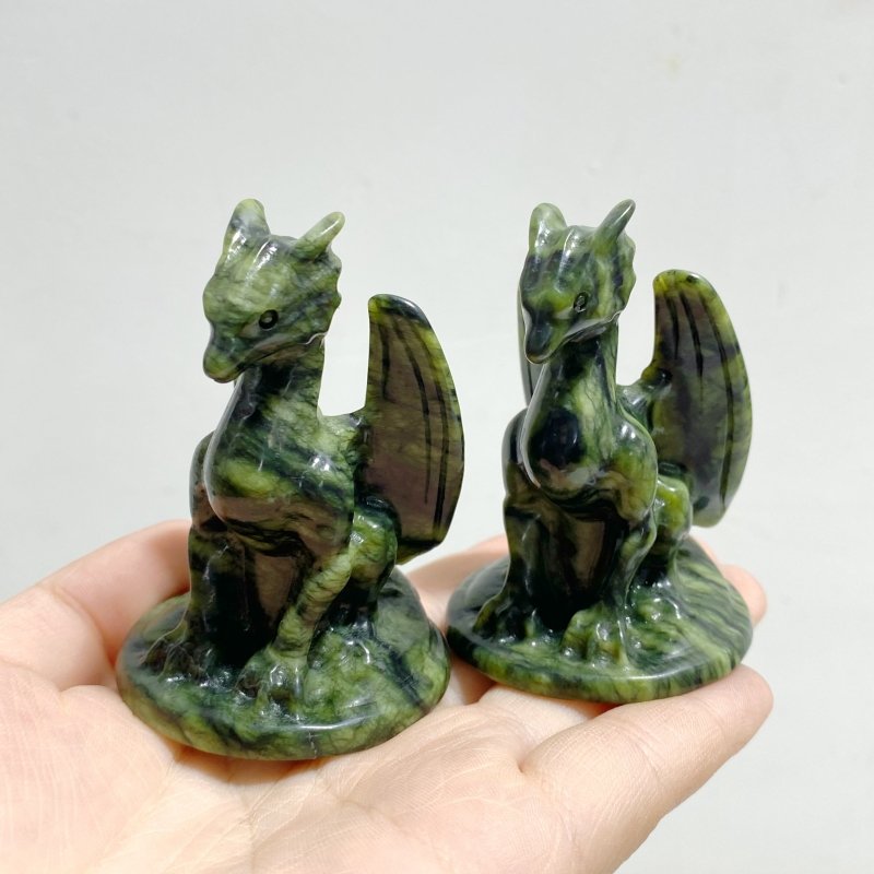 Green Jade Flying Dragon Carving Wholesale - Wholesale Crystals