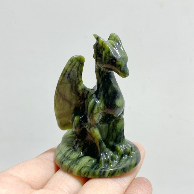 Green Jade Flying Dragon Carving Wholesale - Wholesale Crystals