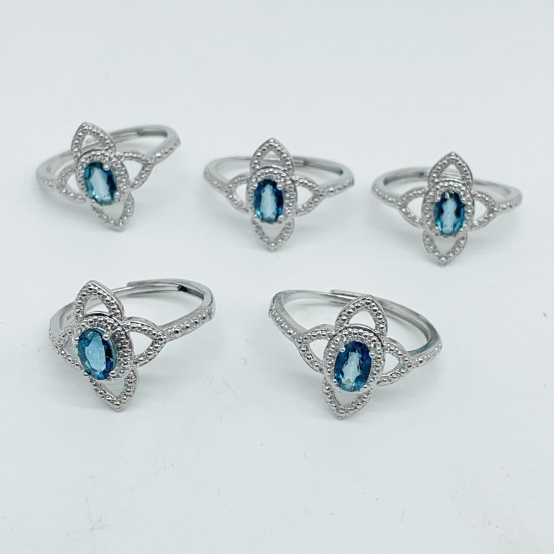 Heat Treatment Blue Topaz Rings Wholesale -Wholesale Crystals