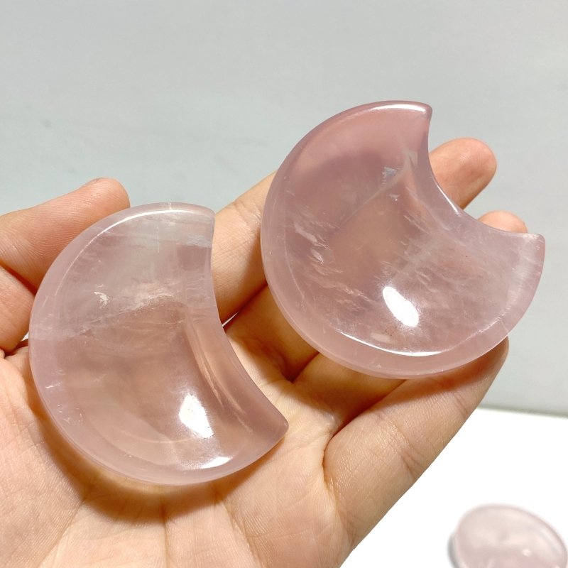High Quality Rose Quartz Moon Shape Bowl Wholesale - Wholesale Crystals