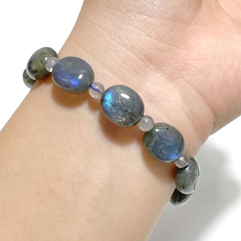Labradorite Oval Shape Mixed Mini Beads Bracelets Wholesale - Wholesale Crystals
