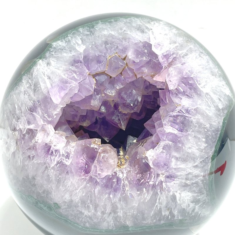Large 12.5CM Geode Druzy Amethyst Mixed Agate Sphere - Wholesale Crystals