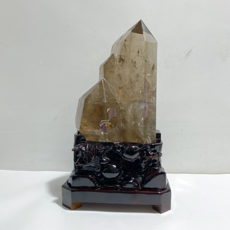 Large Beautiful Smoky Quartz Point With Rainbow Home Decor (Sea Freight Only) -Wholesale Crystals