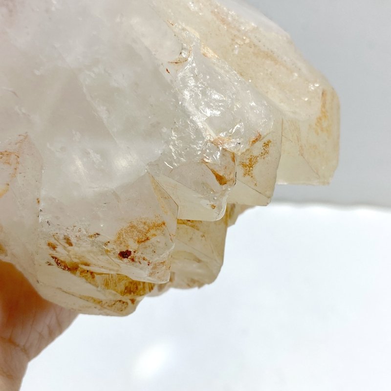 Large Clear Quartz Point Raw Bottom With Stand B3 -Wholesale Crystals