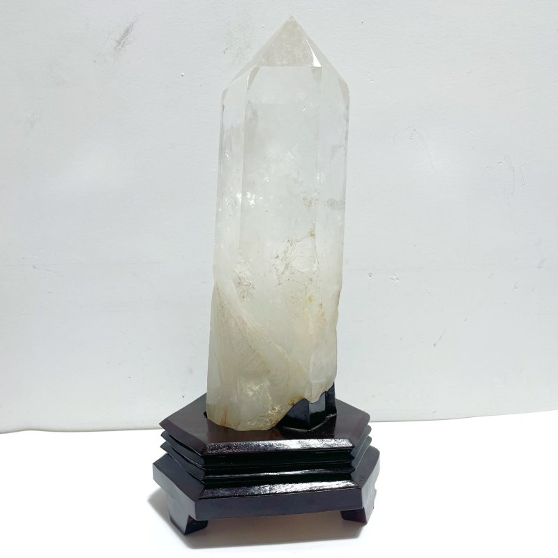 Large Clear Quartz Tower Point Ornaments With Stand - Wholesale Crystals