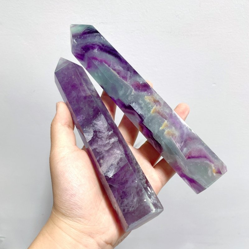 Large Rainbow Fluorite Tower Point Wholesale (19 - 26.5cm) - Wholesale Crystals