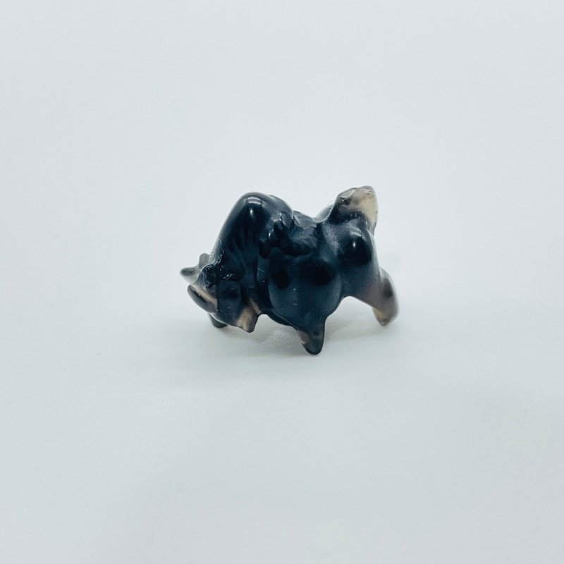 Mini Black Obsidian Bull Carving Wholesale -Wholesale Crystals