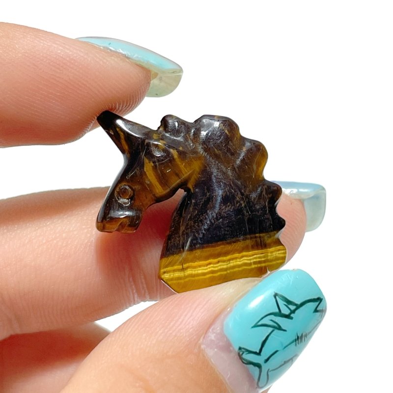 Mini Tiger Eye Unicorn Carving Wholesale - Wholesale Crystals