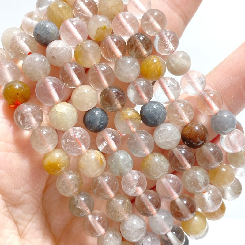 Mixed Color Rutile Quartz Rabbit Hair Garden Quartz Bracelets Wholesale - Wholesale Crystals
