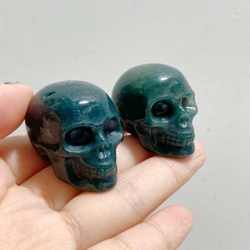 Moss Agate Skull Carving Wholesale -Wholesale Crystals