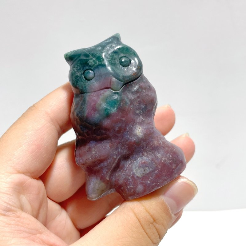 Ocean Jasper Owl Carving Wholesale - Wholesale Crystals