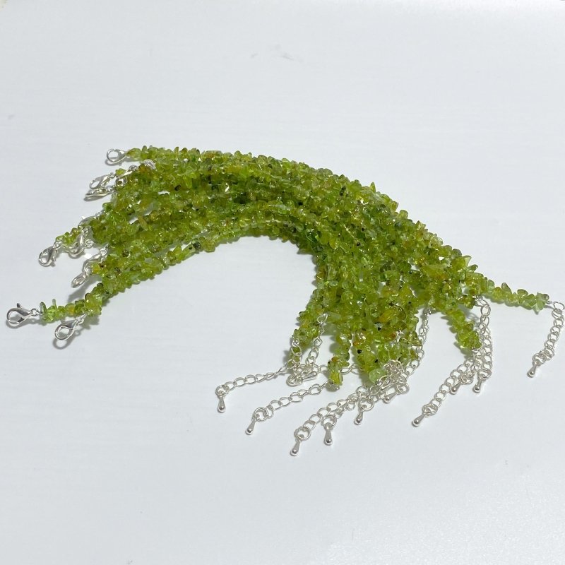 Peridot Chip Bracelets Wholesale -Wholesale Crystals