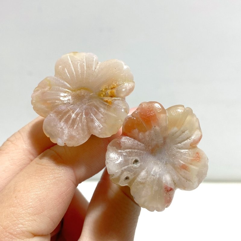 Sakura Flower Agate Flower Carving Car Air Vent Clips Wholesale Car Accessories - Wholesale Crystals