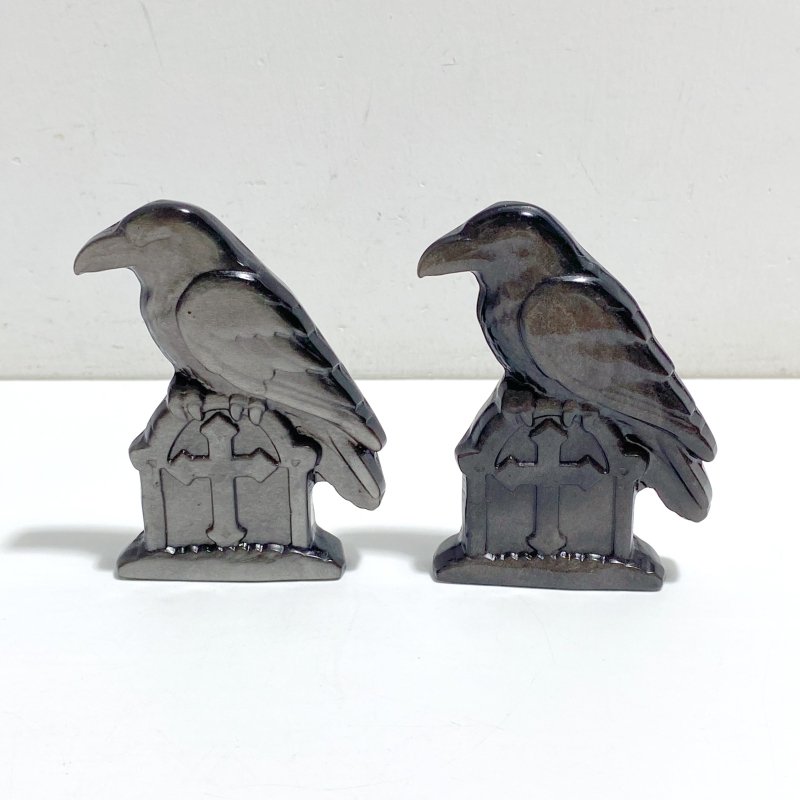 Silver Sheen Obsidian Crow Tomb Carving Wholesale -Wholesale Crystals