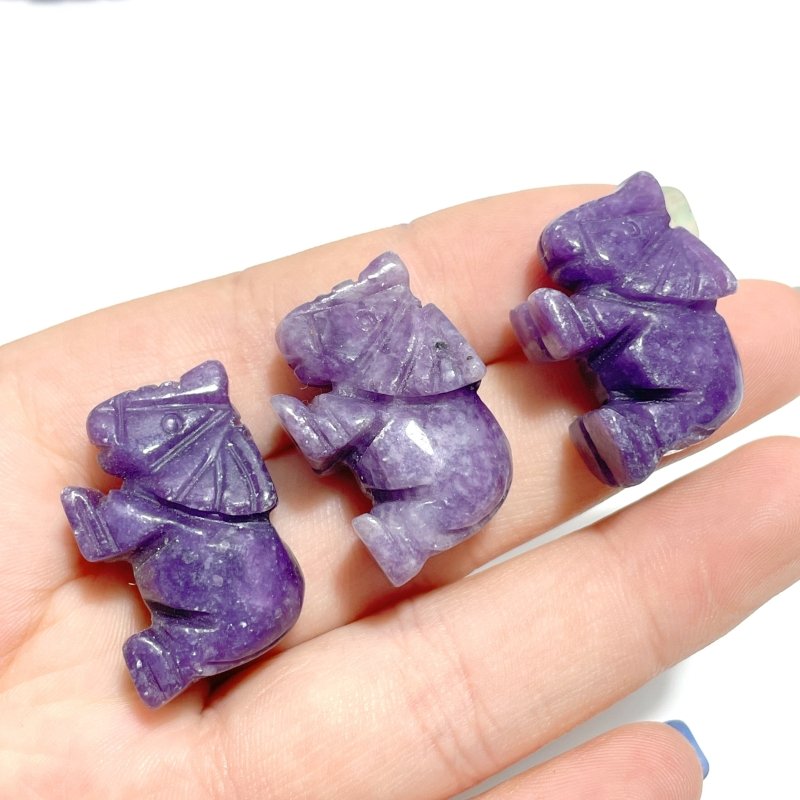 Small Lepidolite Elephant Carving Wholesale - Wholesale Crystals