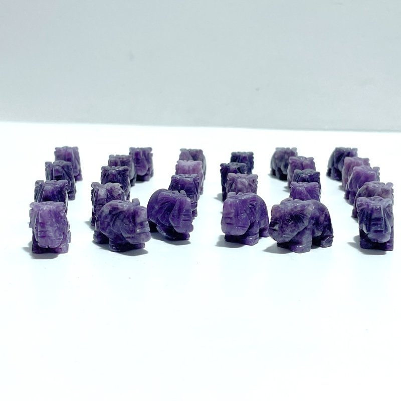 Small Lepidolite Elephant Carving Wholesale - Wholesale Crystals