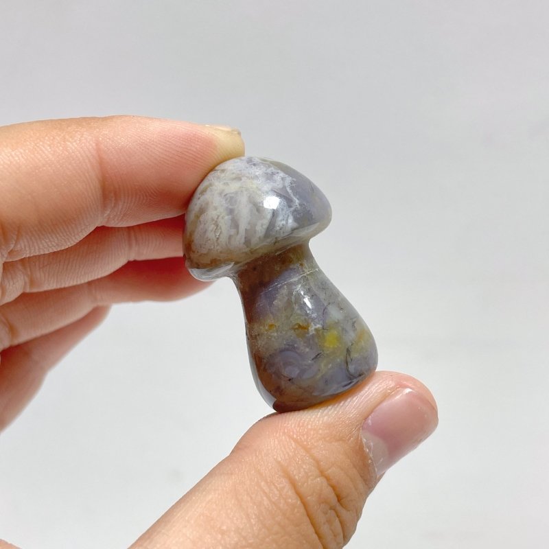Small Moss Agate Mushroom Carving Wholesale - Wholesale Crystals