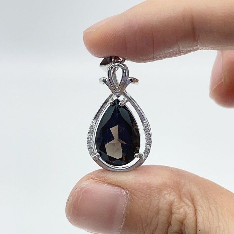 Smoky Quartz Teardrop Cut Faceted Pendant Wholesale - Wholesale Crystals