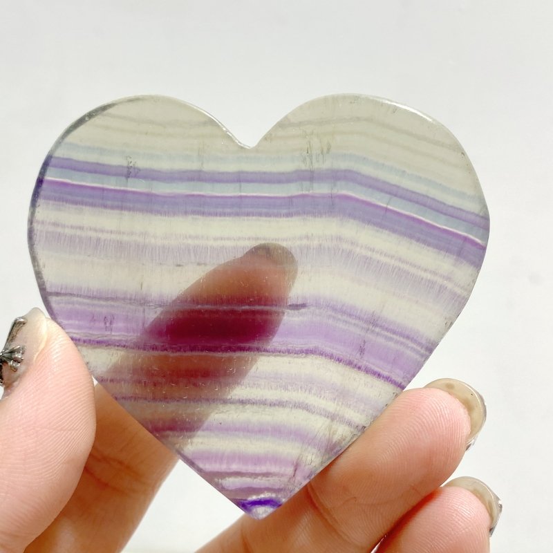 Symmetrical Fluorite Heart Wing Carving With Stand -Wholesale Crystals