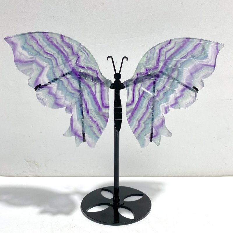 Symmetry Fluorite Butterfly Wing With Stand - Wholesale Crystals