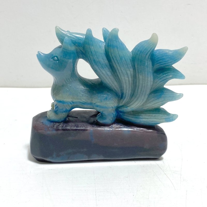 Trolleite Stone Nine - tailed Fox Carving - Wholesale Crystals