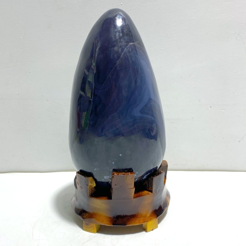 Unique Amethyst Mixed Geode Agate Calcite Dinosaur Egg With Stand - Wholesale Crystals