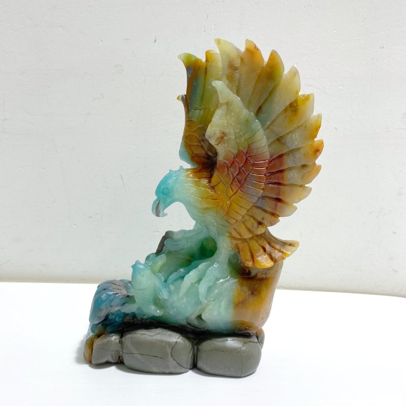 Unique Caribbean Calcite Eagle Carving -Wholesale Crystals