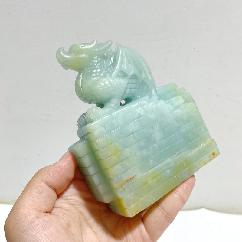 Unique Caribbean Calcite Flying Dragon Carving -Wholesale Crystals