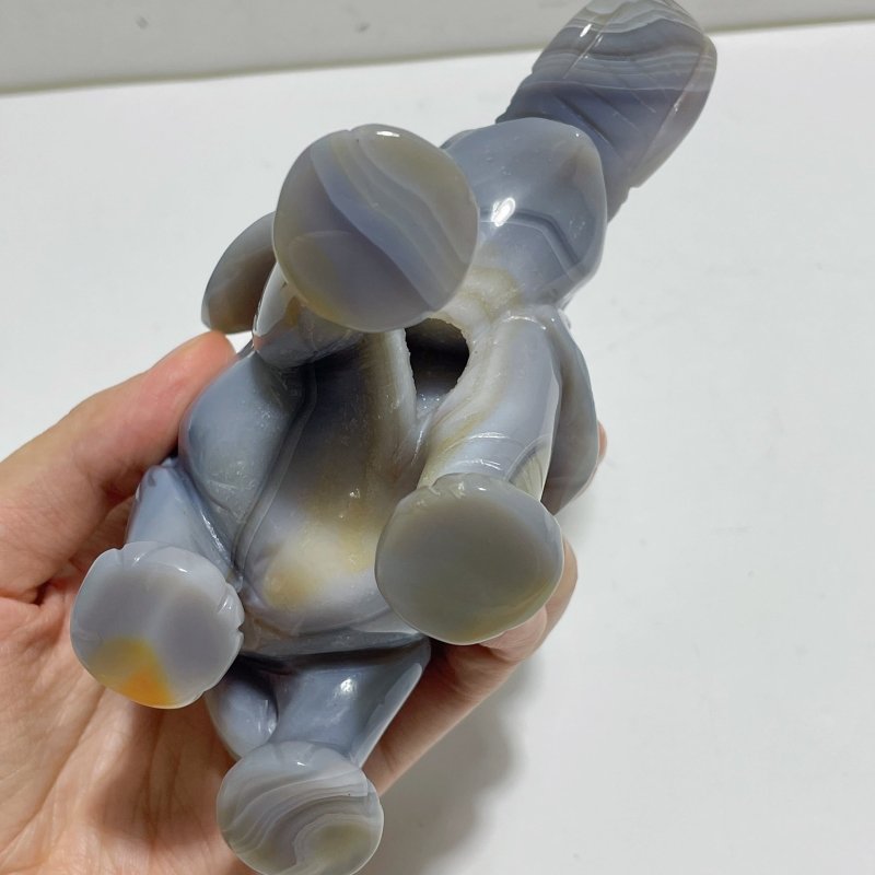 Unique Geode Agate Druzy Elephant Carving - Wholesale Crystals