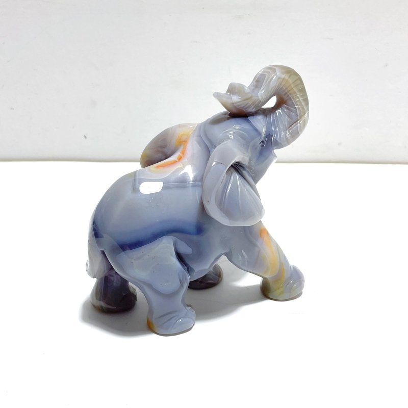 Unique Geode Agate Druzy Elephant Carving - Wholesale Crystals