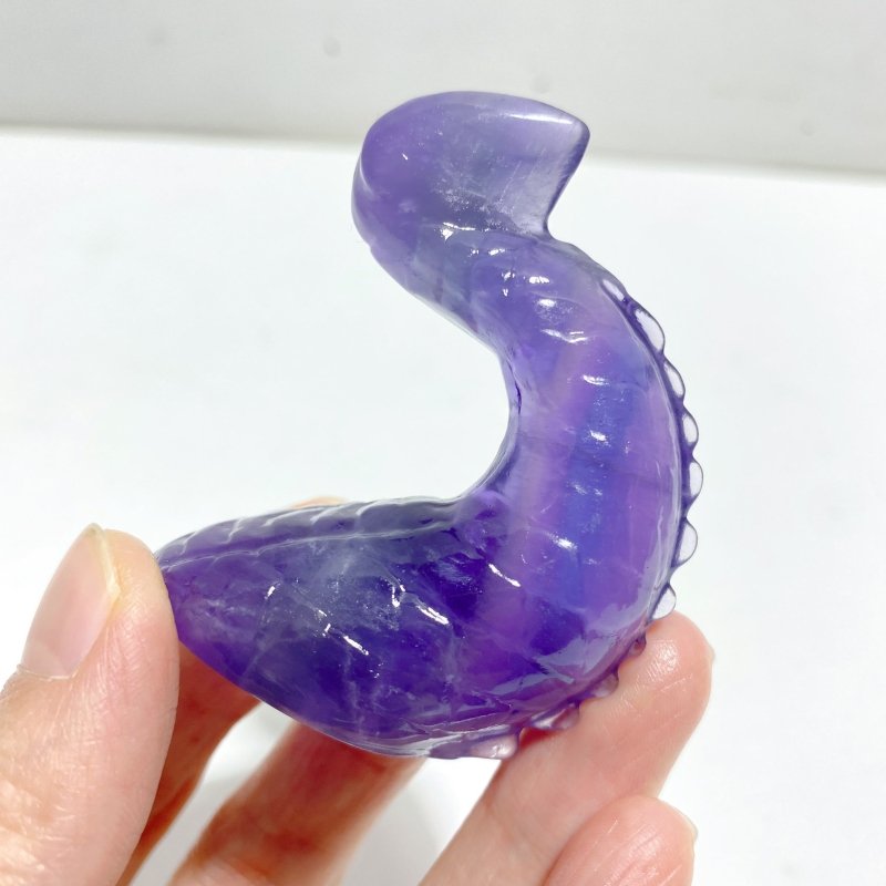 Unique Purple Fluorite Combination Dragon Carving Wholesale - Wholesale Crystals