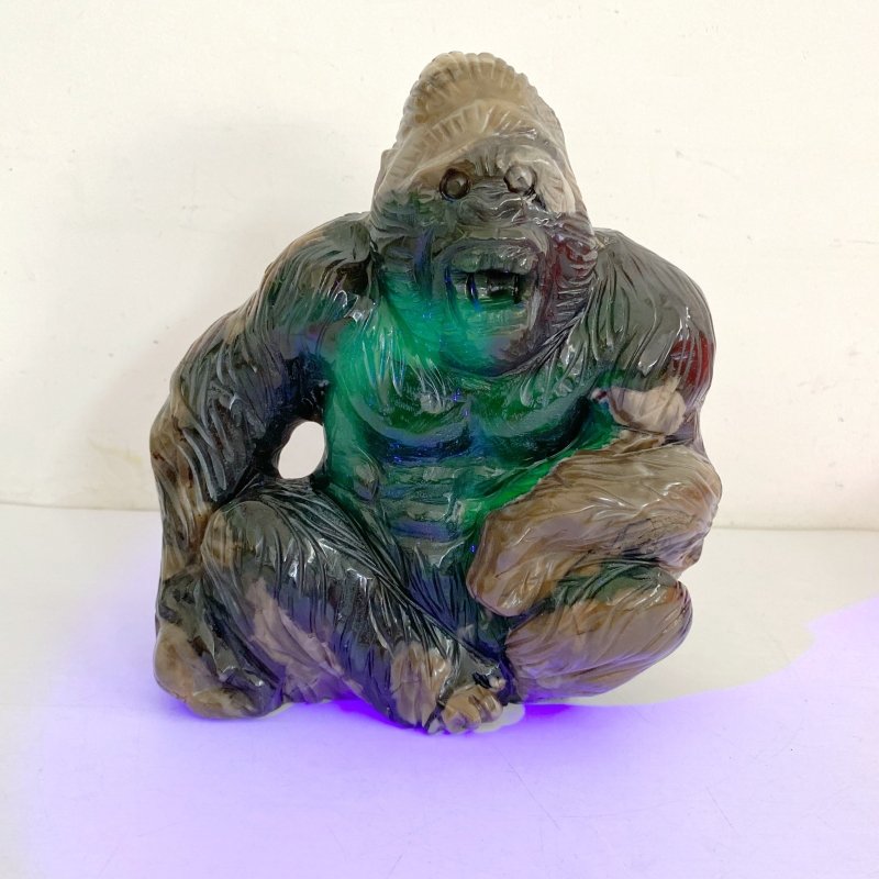 Unique Volcano Agate King Kong Ape Carving 4 -Wholesale Crystals