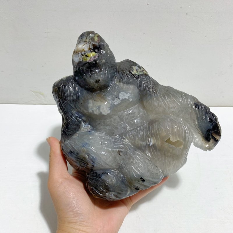 Unique Volcano Agate King Kong Ape Carving 6 -Wholesale Crystals