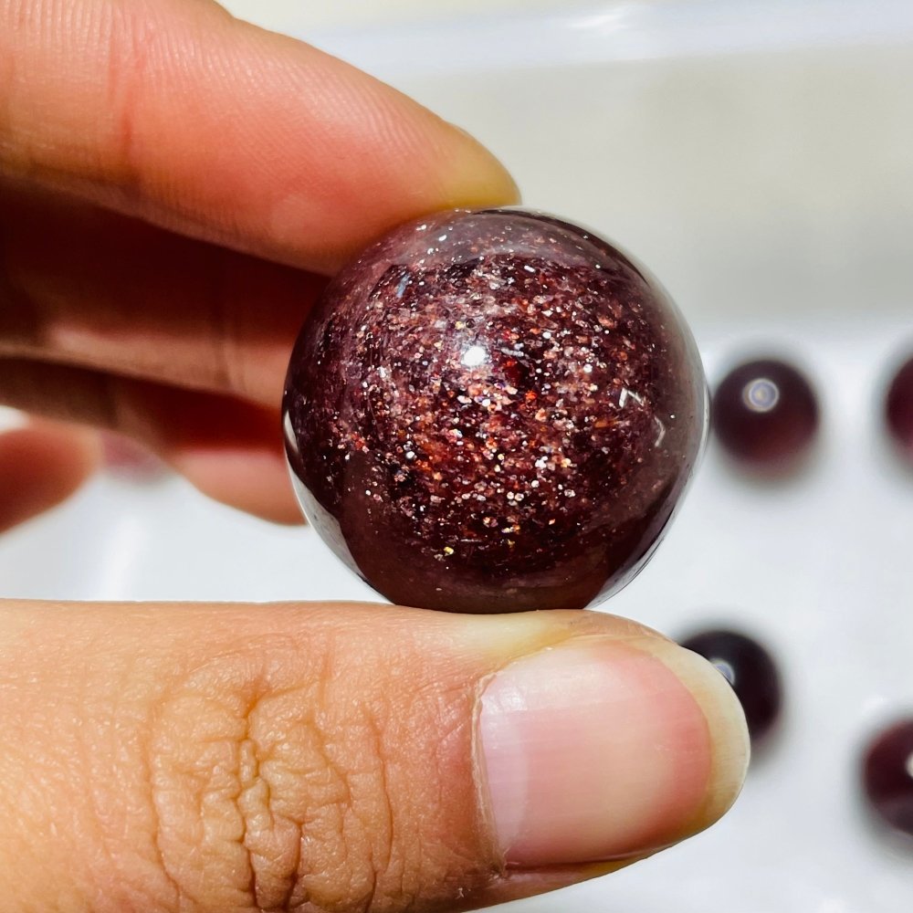 11 Pieces Beautiful Strawberry Quartz High Quality Spheres -Wholesale Crystals