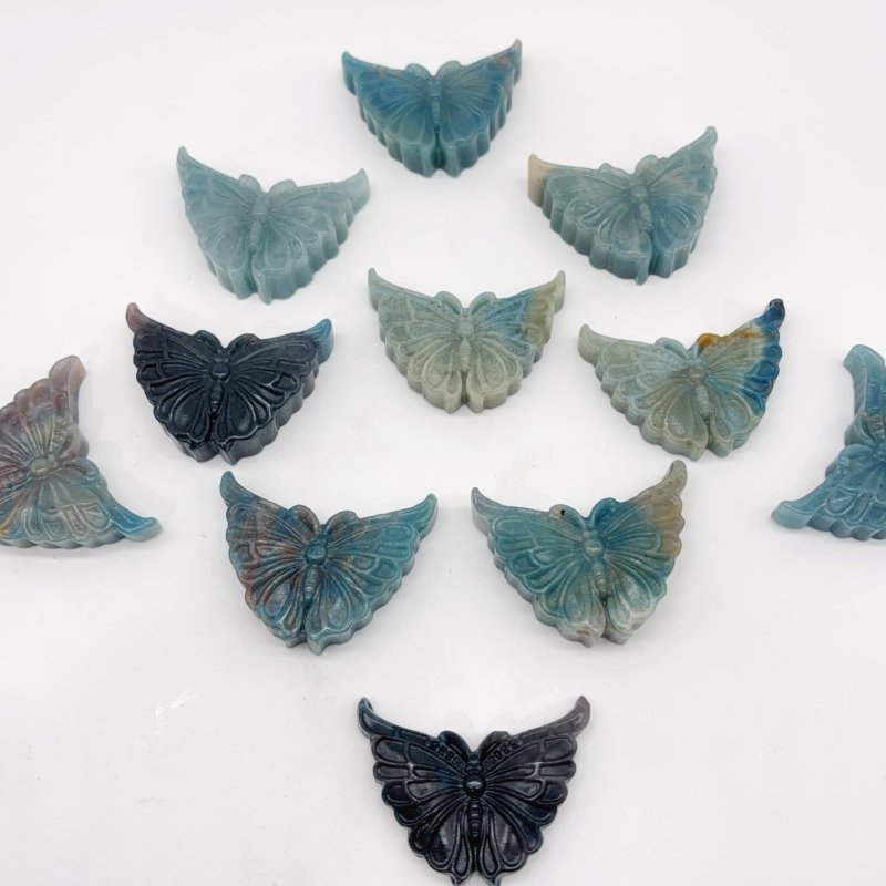11 Pieces Trolleite Stone Butterfly Carving -Wholesale Crystals