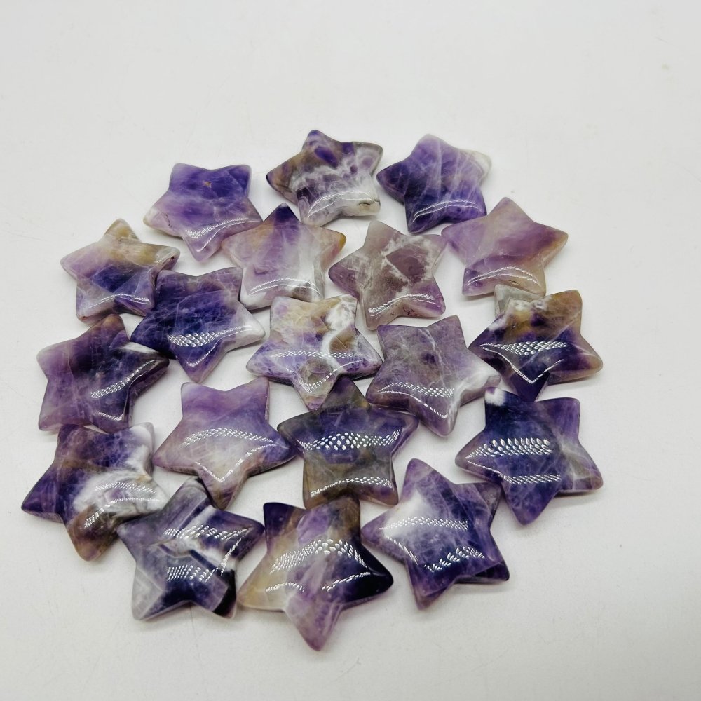 1.2in(30mm) Chevron Amethyst Star Wholesale -Wholesale Crystals