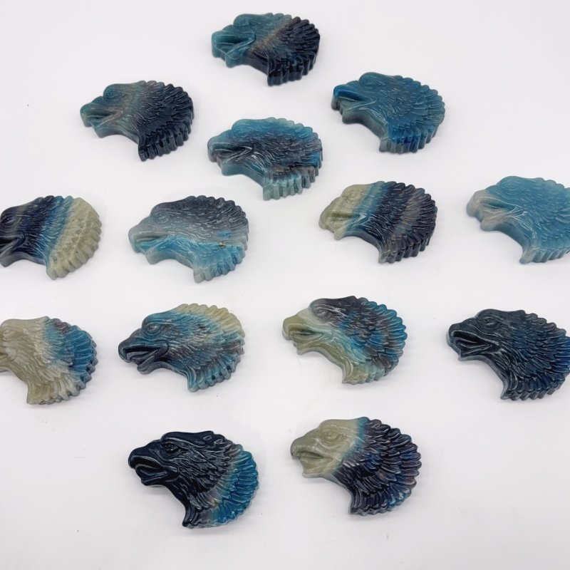 14 Pieces Trolleite Stone Eagle Head Carving -Wholesale Crystals