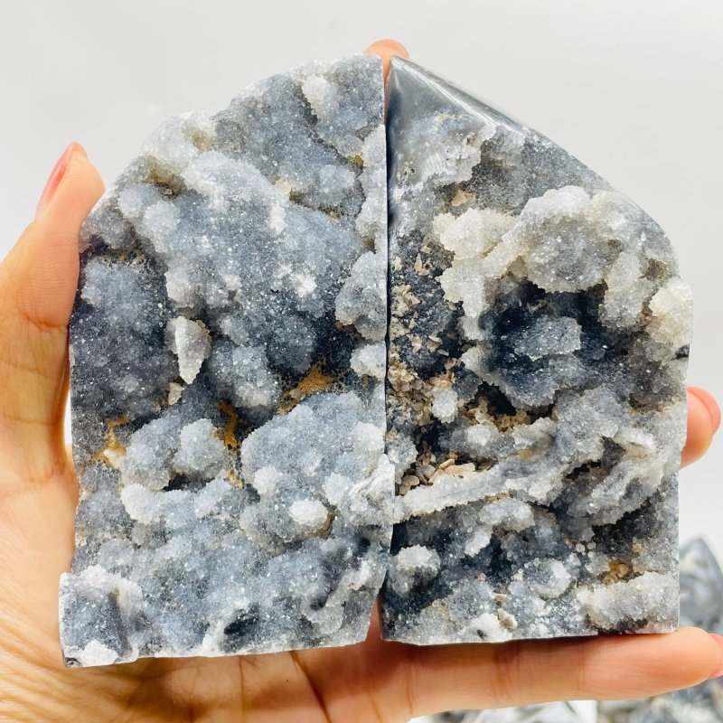 17 Pieces Druzy Sphalerite Ice Cream Shape Carving -Wholesale Crystals