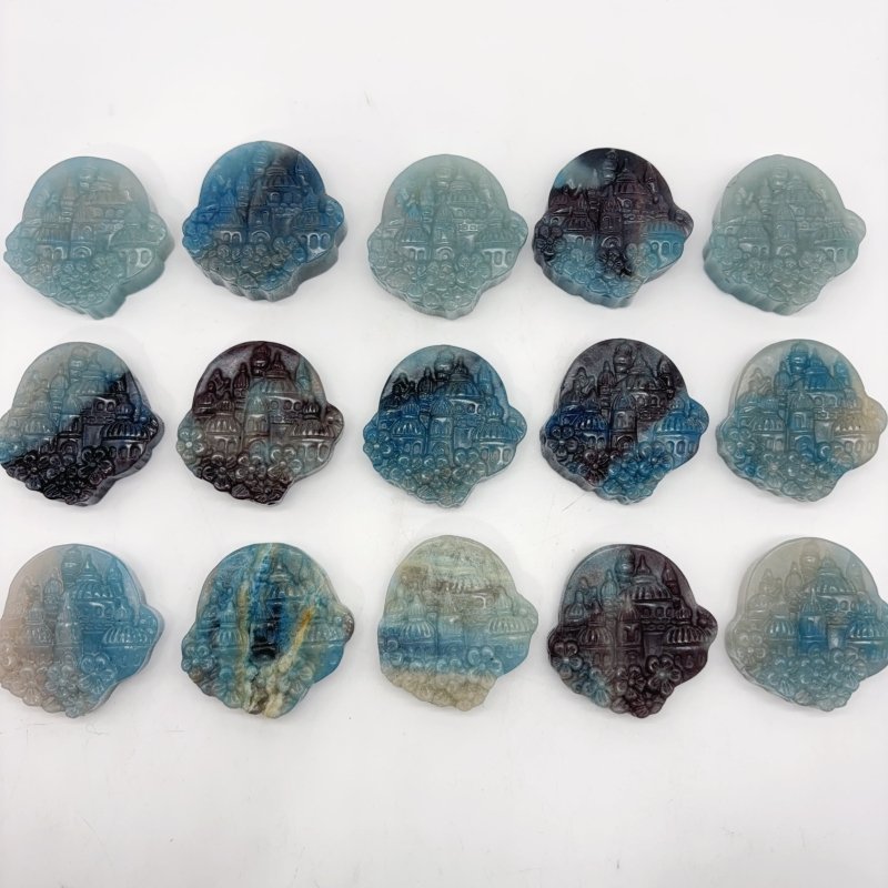 15 Pieces Trolleite Castle Carving Crystal Wholesale -Wholesale Crystals